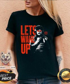 Let's Wake Up Dr Disrespect Black V-neck