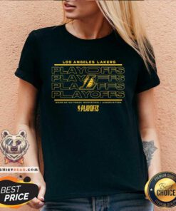 Los Angeles Lakers 2024 NBA Playoffs Fast Break Opportunity V-neck