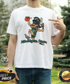 Awesome Michigan State University Spatans Dunking T-Shirt
