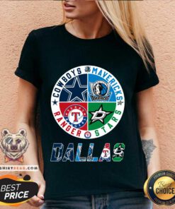 Dallas Dallas Cowboys Dallas Mavericks Dallas Stars New York Rangers V-neck
