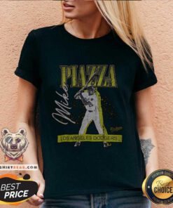 HW Neon Pop Player SS Los Angeles Dodgers Mike Piazza V-neck