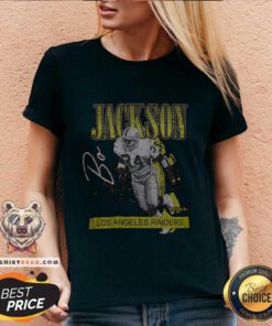 HW Neon Pop Player SS Los Angeles Raiders Bo Jackson V-neck