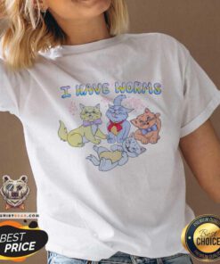 I Have Worms Gang Cat V-neck