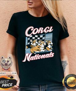 Momo Marathon Corgi Nationals V-neck