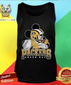 Nice Green Bay Packers Mickey At Quarterback Disney Vintage Football Tank-top