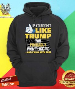 Nice If You Don't Like Trump You Probably Wont Like Me President Hoodie