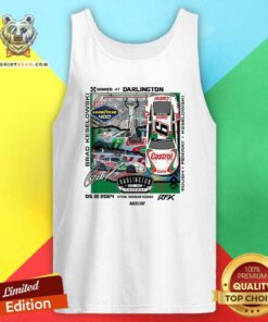 Nice Keselowski Flag Sports Heather Charcoal 2024 400 Race Winner Tank-top