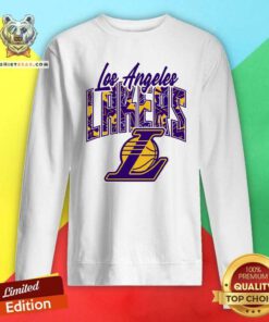 Nice Los Angeles Lakers Yellow Tri-Ball Sweatshirt