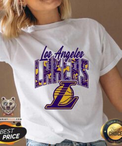 Nice Los Angeles Lakers Yellow Tri-Ball V-neck