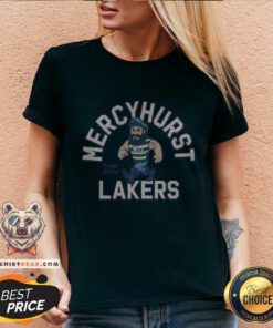 Nice Mercyhurst Laker Mascot V-neck