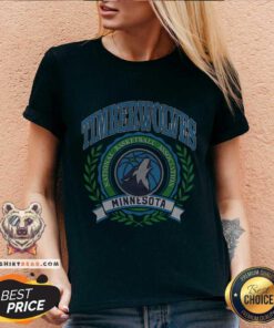 Nice Minnesota Timberwolves Crest National Basketball Association V-neck