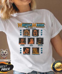 Official Homage WrestleMania Challenge Retro Logo V-neck