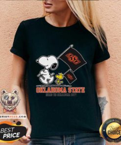 Official Snoopy Oklahoma State Road To Oklahoma City V-neck