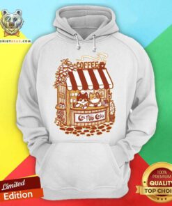 Premium Lazy Coffee Shop Cat Nap Cafe Hoodie