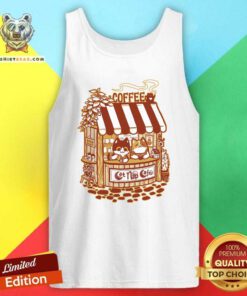 Premium Lazy Coffee Shop Cat Nap Cafe Tank-top