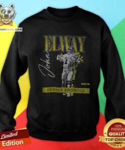 HW Neon Pop Player SS Elway Denver Broncos John Elway Sweatshirt