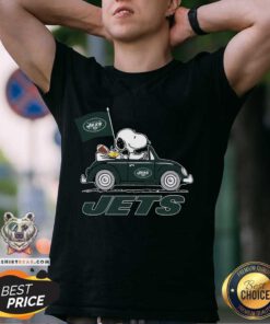 Snoopy And Woodstock Ride The New York Jets Car NFL T-shirt