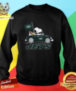 Snoopy And Woodstock Ride The New York Jets Car NFL Sweatshirt