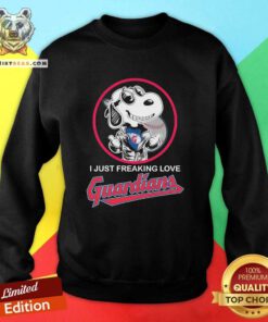 Snoopy I Just Freaking Love Cleveland Guardians Sweatshirt