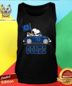 Snoopy And Woodstock Ride The Indianapolis Colts Car Tank-top