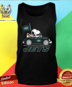 Snoopy And Woodstock Ride The New York Jets Car NFL Tank-top