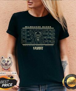 Milwaukee Bucks 2024 NBA Playoffs Fast Break Opportunity V-neck