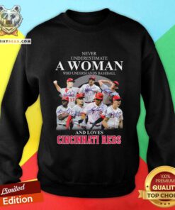 Awesome A Woman Understands Baseball And Loves Cincinnati Reds Sweatshirt