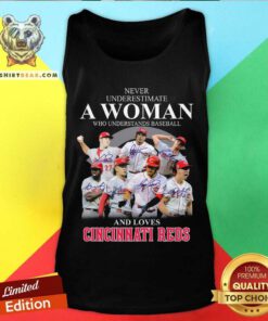 Awesome A Woman Understands Baseball And Loves Cincinnati Reds Tank-top