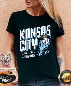 Awesome Kansas City Hey Hey Hey Hey Baseball V-neck