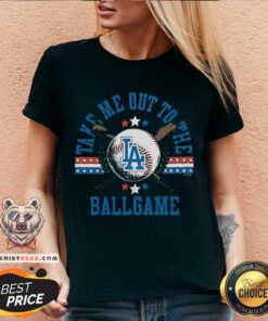 Awesome Los Angeles Dodgers Take Me Out To The Ballgame V-neck