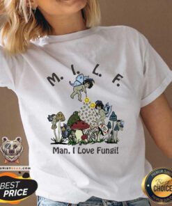 Awesome MILF Man I Love Fungi V-neck