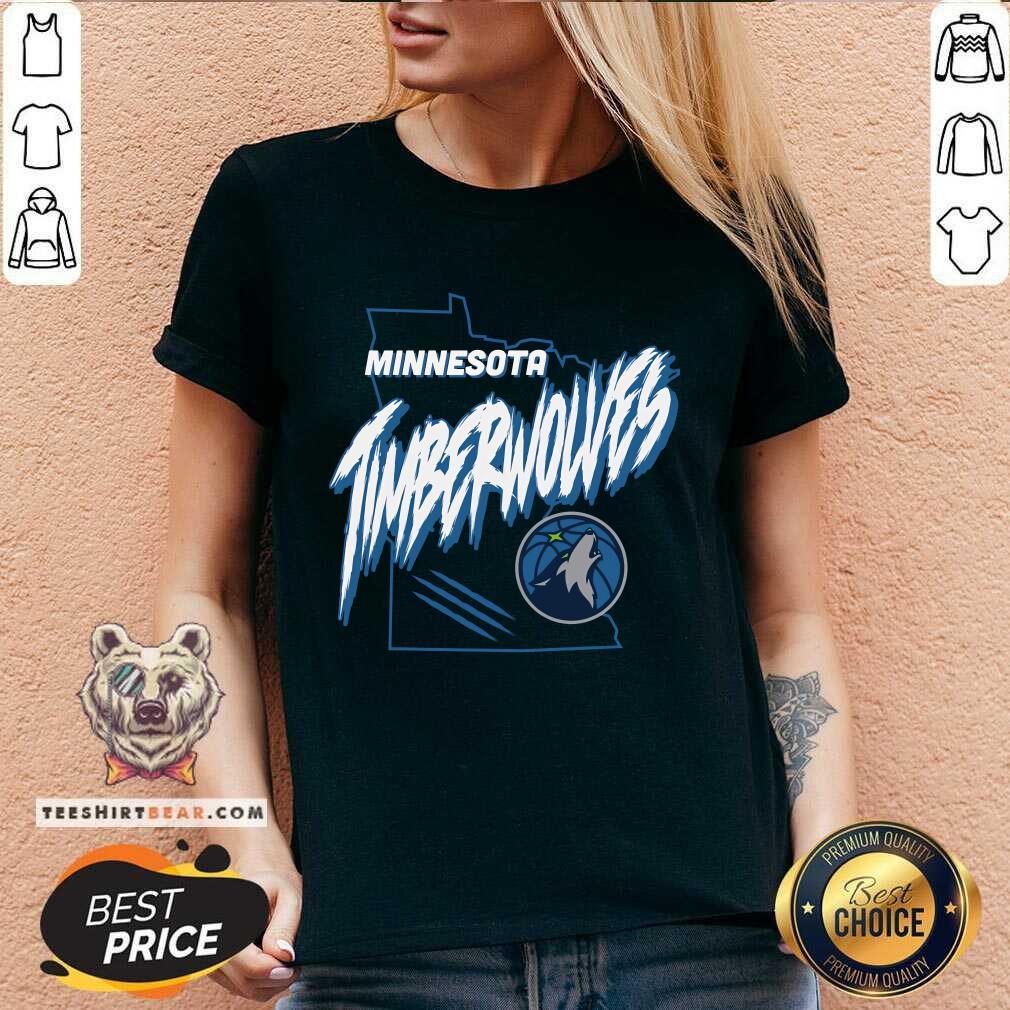 Good Minnesota Timberwolves Phoebe Minnesota Map V-neck