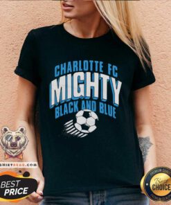 Great Charlotte FC Mighty Black And Blue V-neck