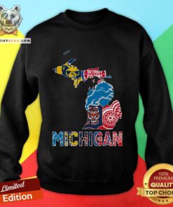 Great Michigan Sports Teams Wolverines Detroit Tigers Sweatshirt