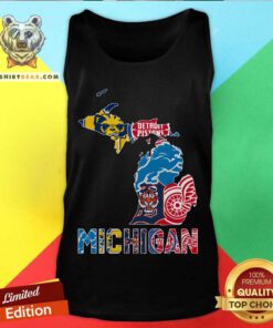 Great Michigan Sports Teams Wolverines Detroit Tigers Tank-top