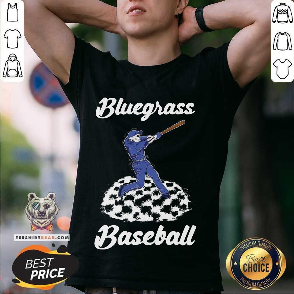 Happy Skeleton Bluegrass Baseball T-Shirt
