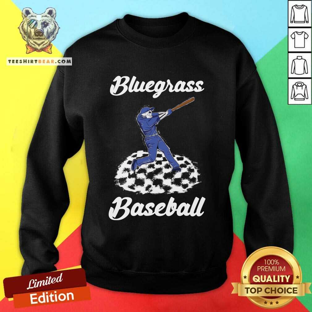 Happy Skeleton Bluegrass Baseball Sweatshirt