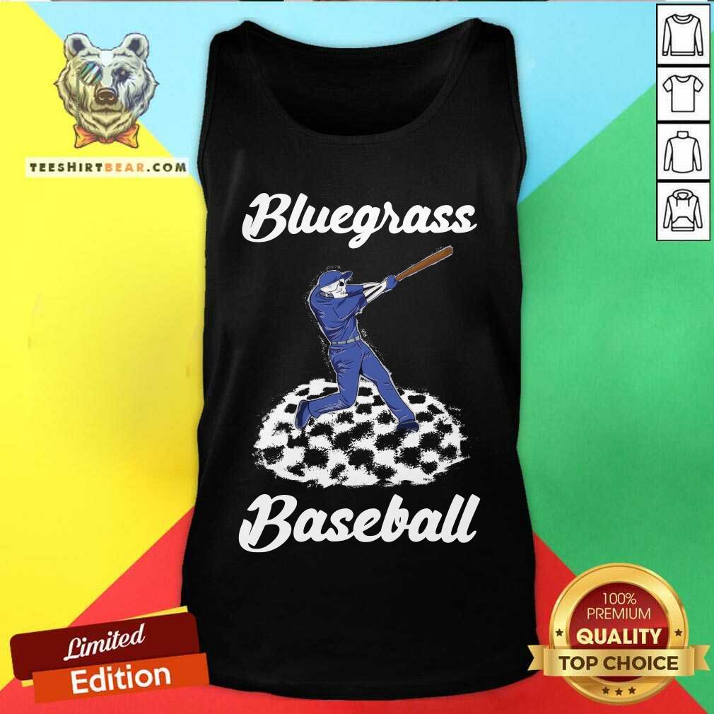 Happy Skeleton Bluegrass Baseball Tank-top