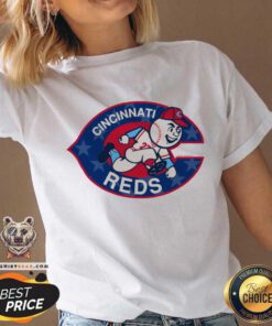 Nice Freedom Cincinnati Reds Mascot Baseball V-neck