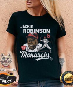 Nice KC Monarchs Jackie Robinson V-neck