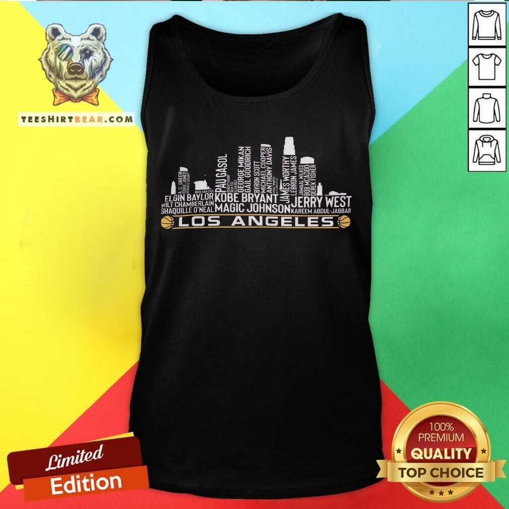 Nice Los Angeles Lakers Basketball Magic Johnson Jerry West Tank-top