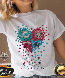 Nice Miami Dolphins Florida Panther Miami Heat Miami Marlin Sport V-neck