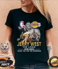 Official Los Angeles Lakers Jerry West 1938-2024 V-neck