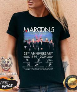 Official Maroon 5 World Tour 28th Anniversary 1994-2024 V-neck