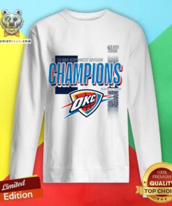 Official Oklahoma City Thunder 2024 Northwest Division Champions Sweatshirt