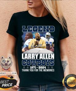 Original Legend Larry Allen 1971-2024 For The Memories V-neck
