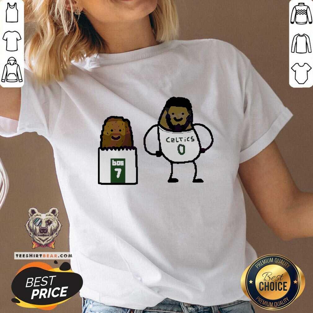 Pretty Hash Brown And Potatum Boston Celtics V-neck