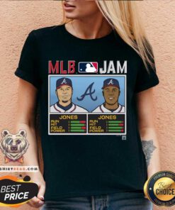 Pretty MLB Jam Braves Jones And Jones V-neck