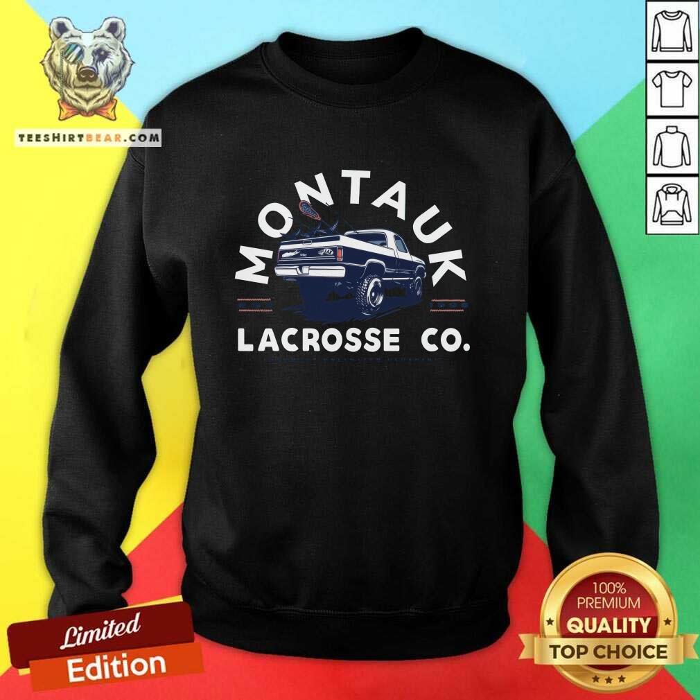 Pretty Montauk Lacrosse Pickup Truck Est 1990 Sweatshirt