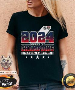 Pretty NHL 2024 Stanley Cup Champions Florida Panthers 5 V-neck